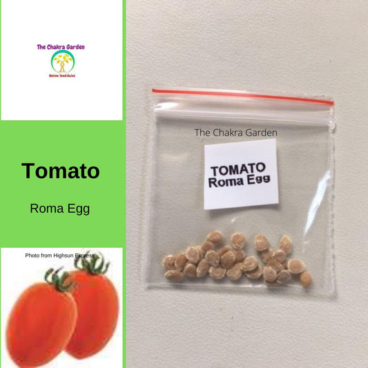 Tomato 'Roma Egg’-Vegetable-Base Chakra-25 Seeds The Chakra Garden