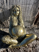 Earth Mother Gold Painted Resin Figurine 19cm The Chakra Garden