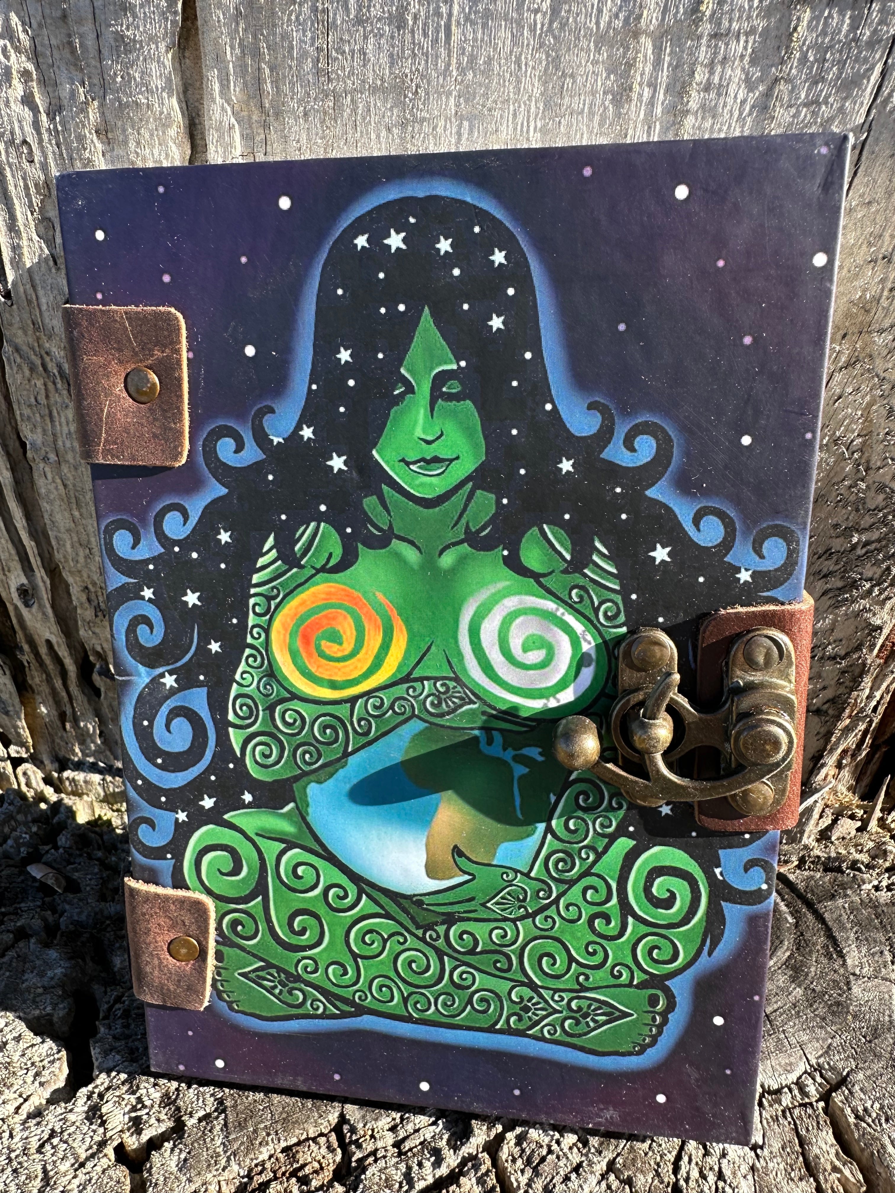 Mother Earth Journal-6x8 Coptic Bind The Chakra Garden