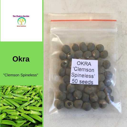 Okra ‘Clemson Spineless’-Vegetable-Seeds The Chakra Garden