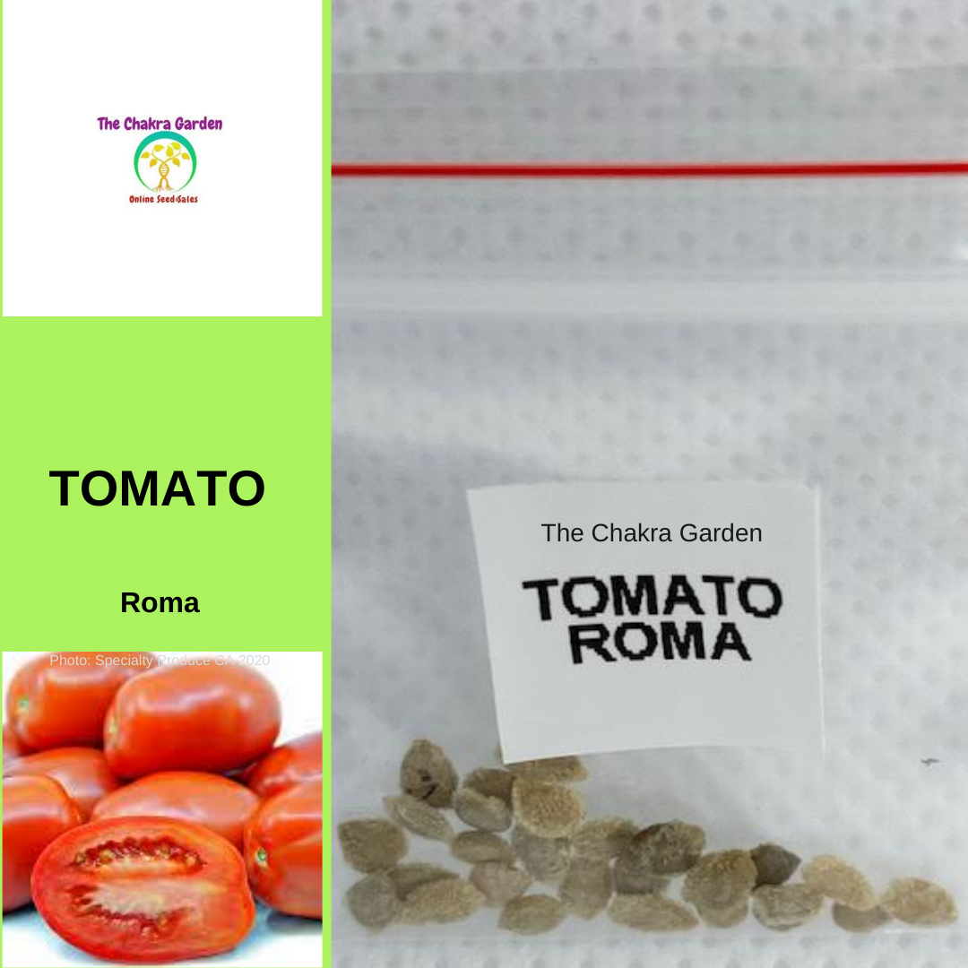 Tomato 'Roma'-EDIBLE-25 seeds-Base Chakra